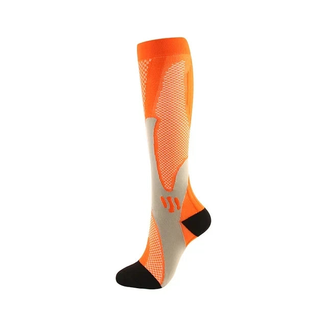 Running Compression Socks Football Hiking Golf Gym 20-30mmhg Gradual Change Nylon Sports Socks Diabetes Pregnancy Varicose Veins