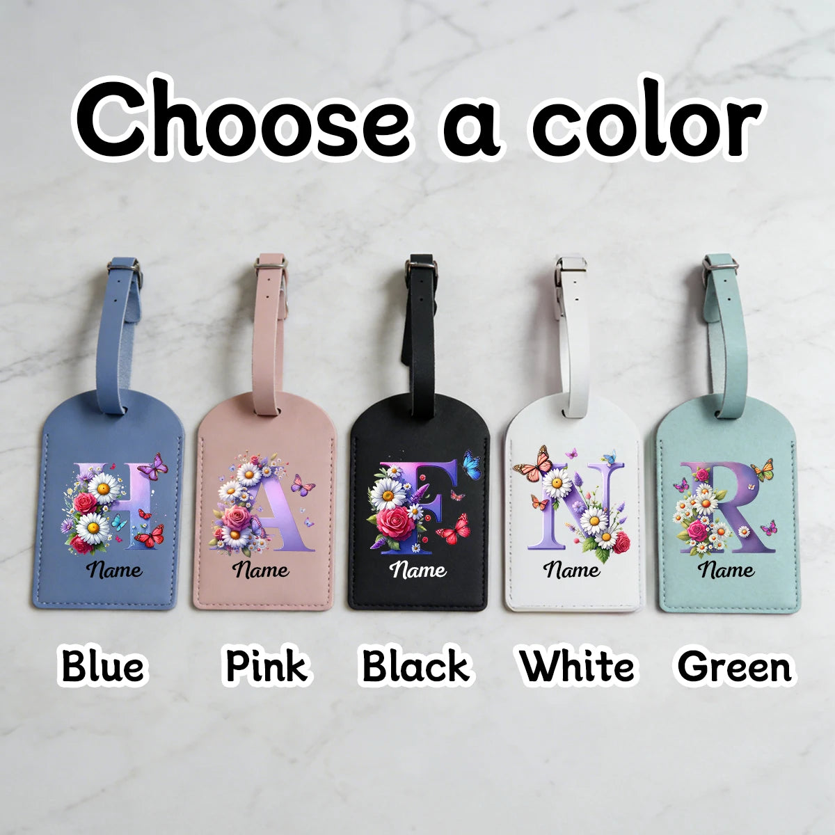 Personalized Pu Leather Luggage Tags, Customized Luggage Tags For Suitcases, Customizable Suitcase Tag, Bag Tags For Luggage,