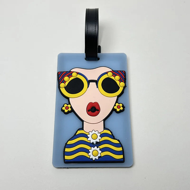 New Design Creative Modern Goddess Travel Accessories Luggage Tags Suitcase Fashion Silicon Portable Travel Label Tag