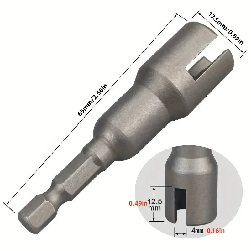Natural Slotted Butterfly Hole Socket Wrench 65mm Hexagonal Handle Electric Screwdriver Wing Nut Socket Tool