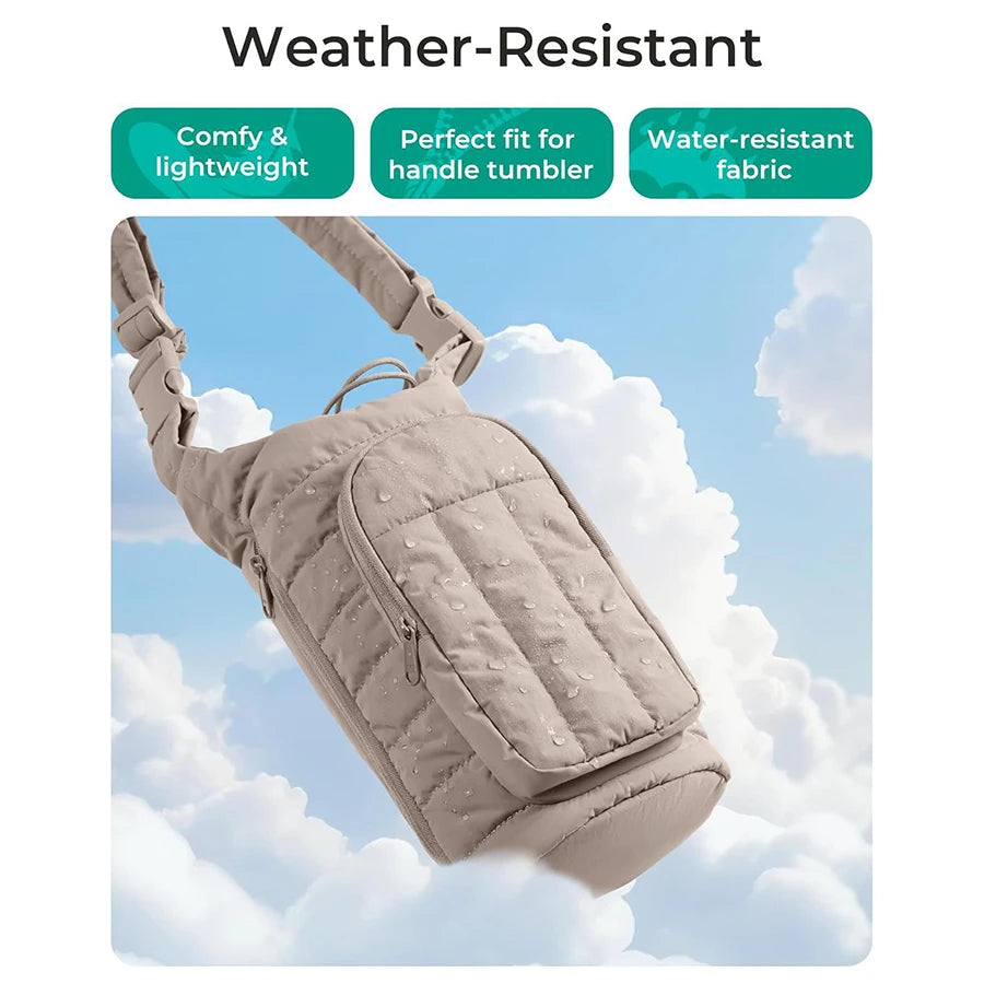Outdoor Sports Kettle Bag Portable Large Capacity Crossbody Water Cup Bag Travel Thermos Cup Cover