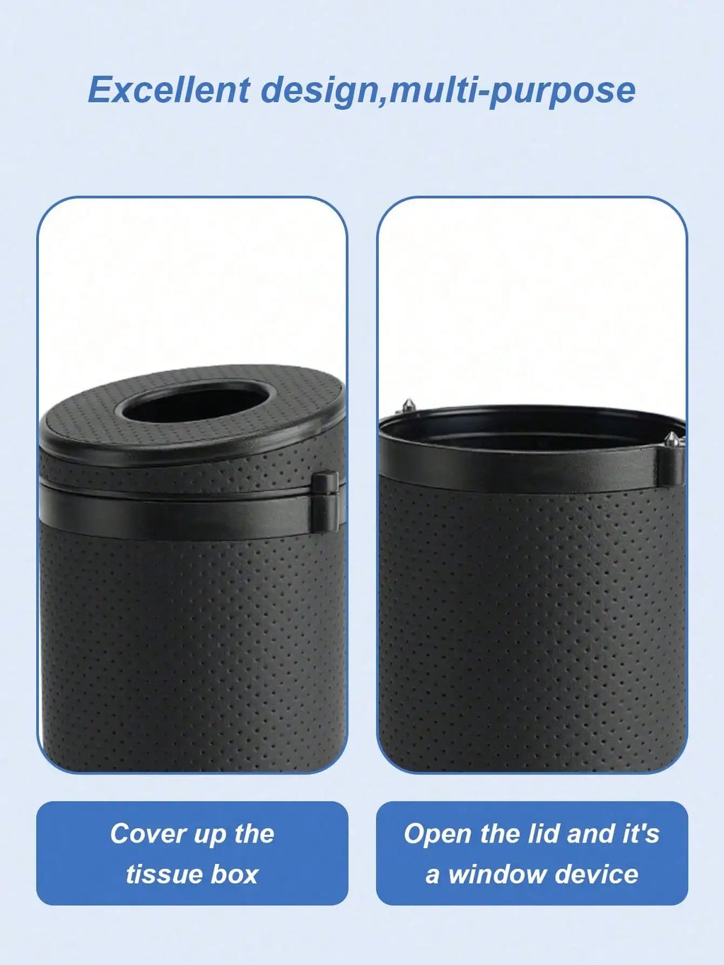 1Pc Car Tissue Box with Emergency Window Breaker – ABS Material, Universal for All Cars, SUVs and Trucks