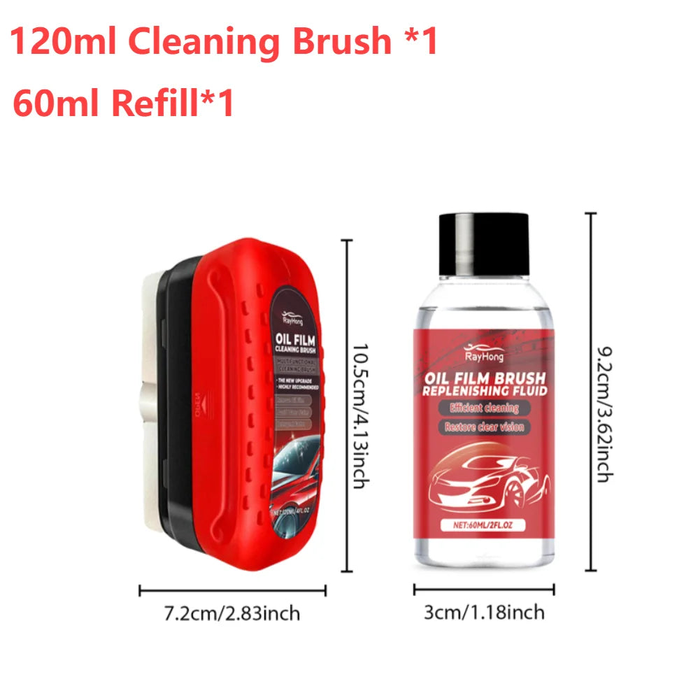 Car Glass Oil Film Remover Windshield Oil Film Cleaner Glass Sponge Cleaning Brush Glass Polishing Agent Car Maintenance Tools
