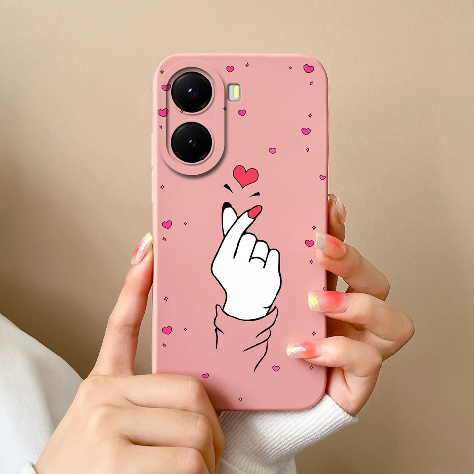 For Xiaomi Poco X7 Pro Case Lovely Bear Love Heart Shockproof Anti-fall Antifouling Luxury Shell For xiaomi poco x7 pro Coque