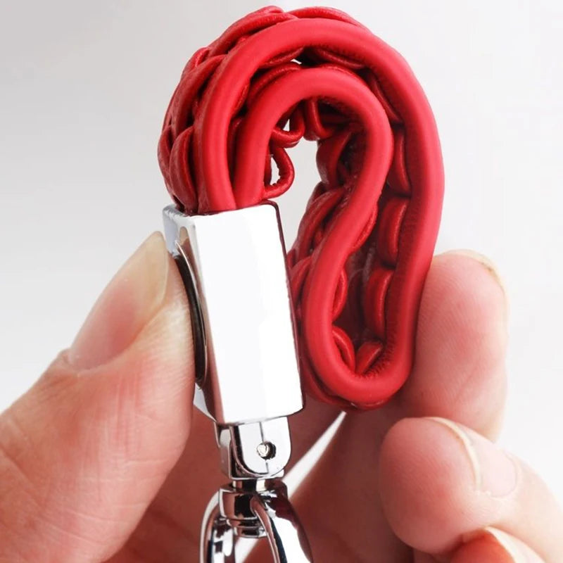 Cup Holders New Metal Hand Braided Rope Car Keychain Holder For VW Volkswagen Polo Golf 5 6 7 Passat Jetta Tiguan CC Scirocco St