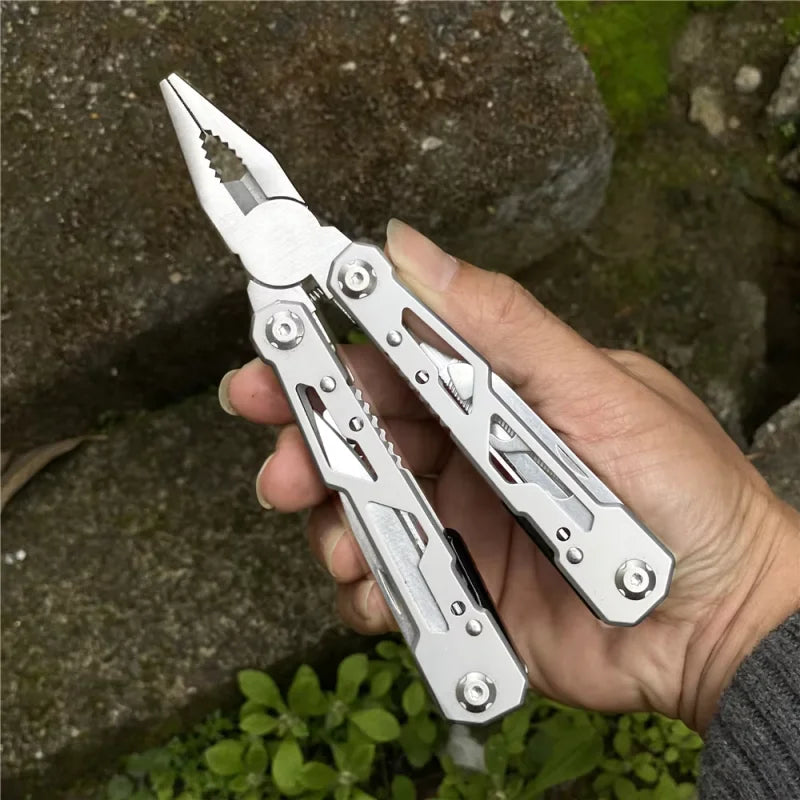 Hollow Out Folding Plier Portable Multifunctional Tool Plier Outdoor Emergency Camping Combined Knife Plier