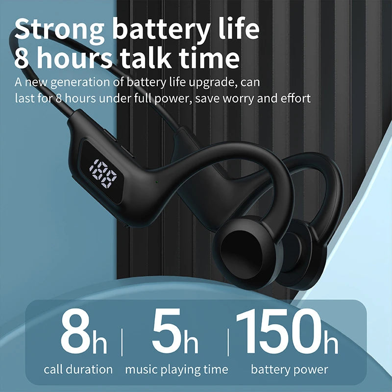 Lenovo IPX8 Bone Conduction Headphones Wireless Waterproof Swimming Sports Headset Bluetooth 5.4 With Mic For Exercise Fitness
