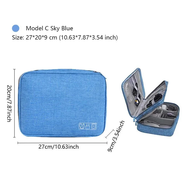 Travel Cable Bag Portable Digital Storage Pouch Waterproof Electronic Accessories Storage Bag Travel Cable Organizer Bags