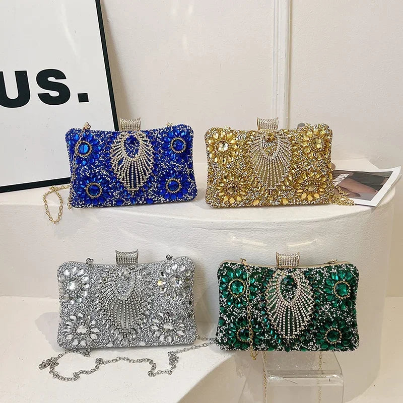 Brilliant Diamond Evening Bags Shoulder and Crossbody Bags Super Cool Personality 2025 Designer New Style Handbags for Women New