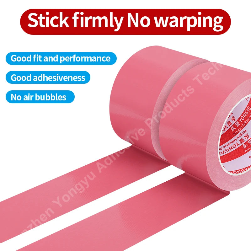 20M high viscosity pink cloth tape strong single-sided adhesive windproof thickened adhesive repair wear-resistant tape