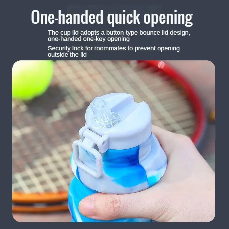 New Portable Silicone Water Bottle Retractable Folding Coffee Bottle Cups E Outdoor Travel Tools Collapsible Sport Bottles