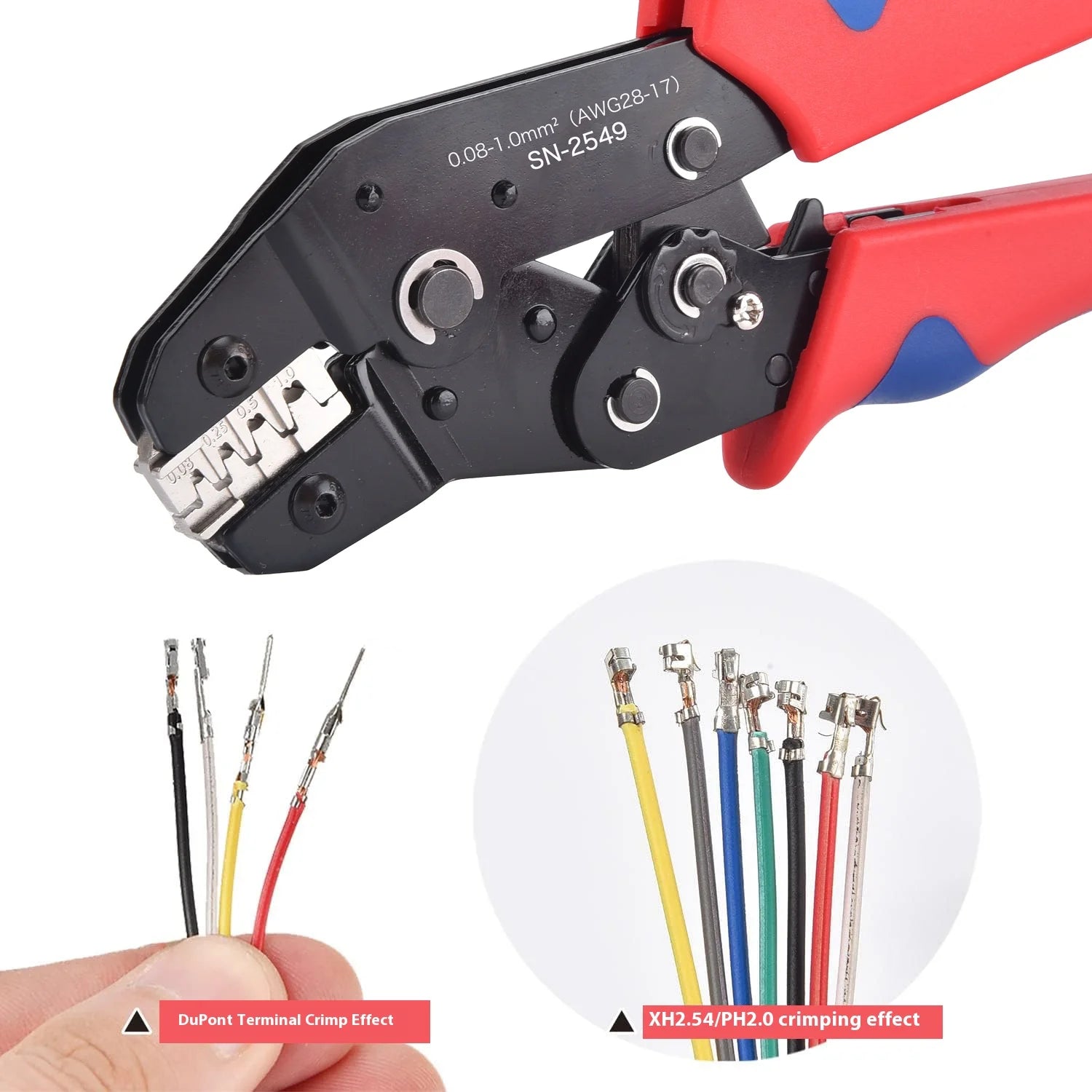 DuPont Terminal Crimping Pliers SM2.54/PH2.0/VH3.96/5557/JST Crimping Tool Crimper SN-2549