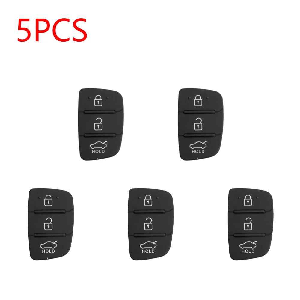 1-5Pcs Replacement Rubber Car 4Button Silicone Pad For Hyundai Tucson Santa fe / ix45 Sonata i40 Remote Car Repair Key Fob Shell