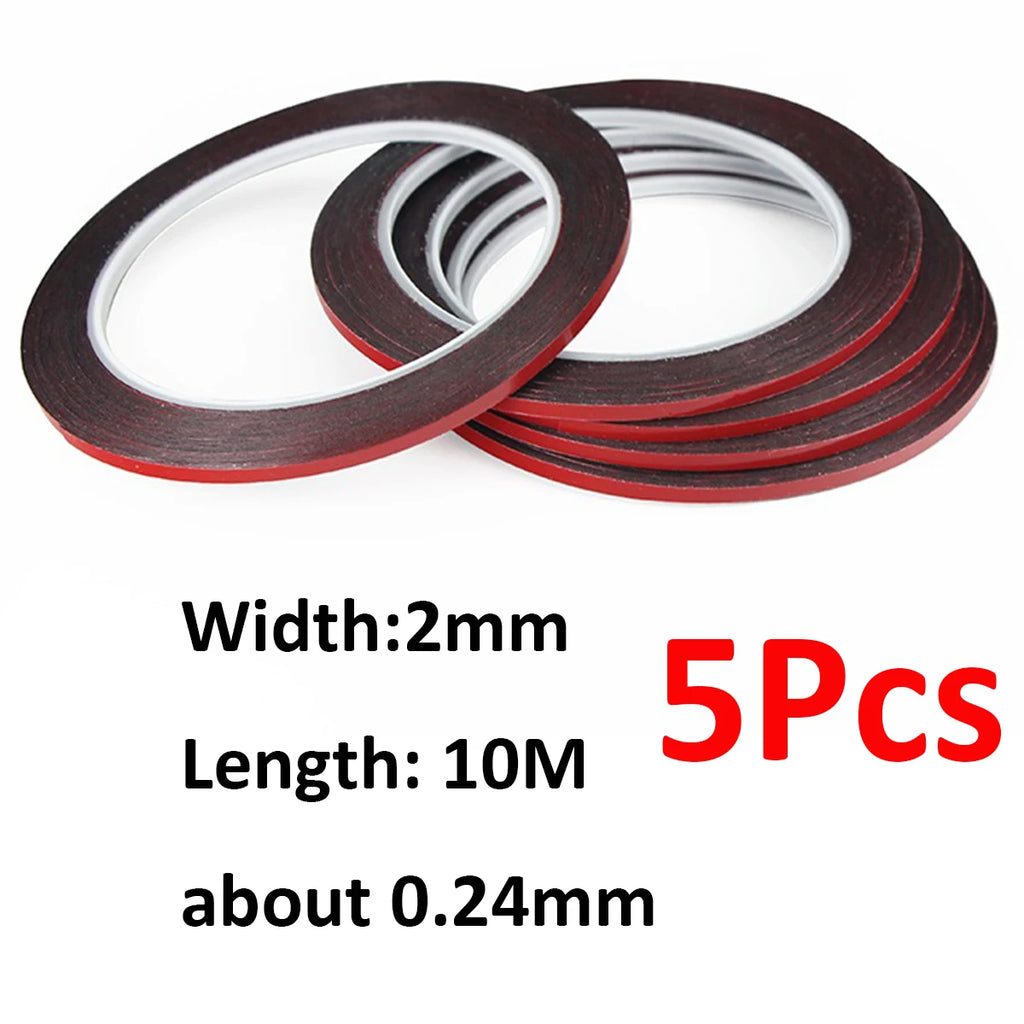 2mm Curved Phone Display Screen Frame Adhesive Tape for Samsung Huawei Xiaomi Strong Double-Sided Foam Tape Back Housing Repair