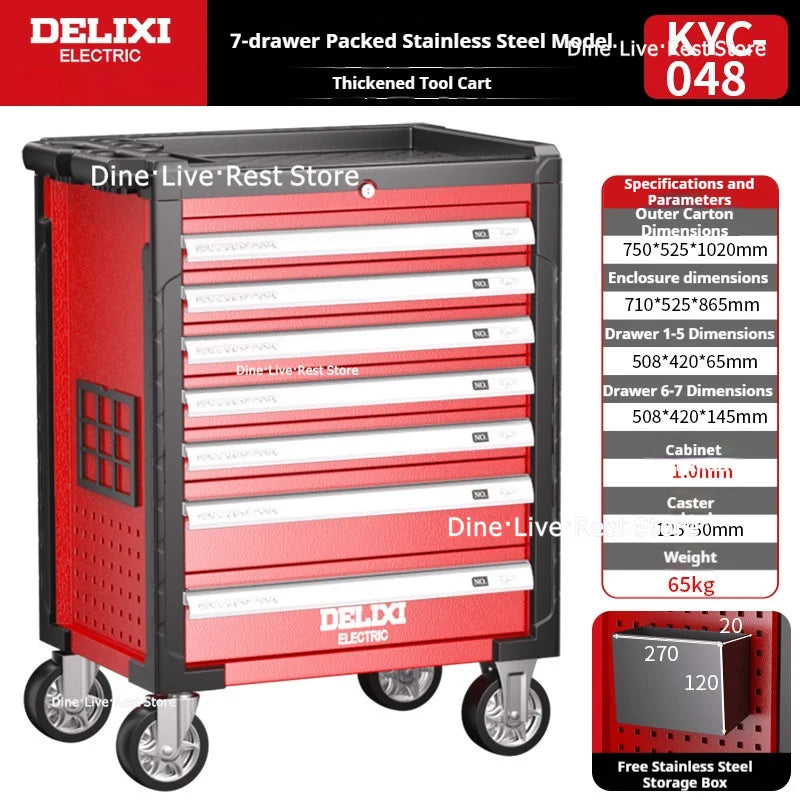 Workshop Order Tool Cart Garage Accessories Magnetic Holder Storage Cabinet Work System Tool Packaging Gereedschapskist XY40GJG