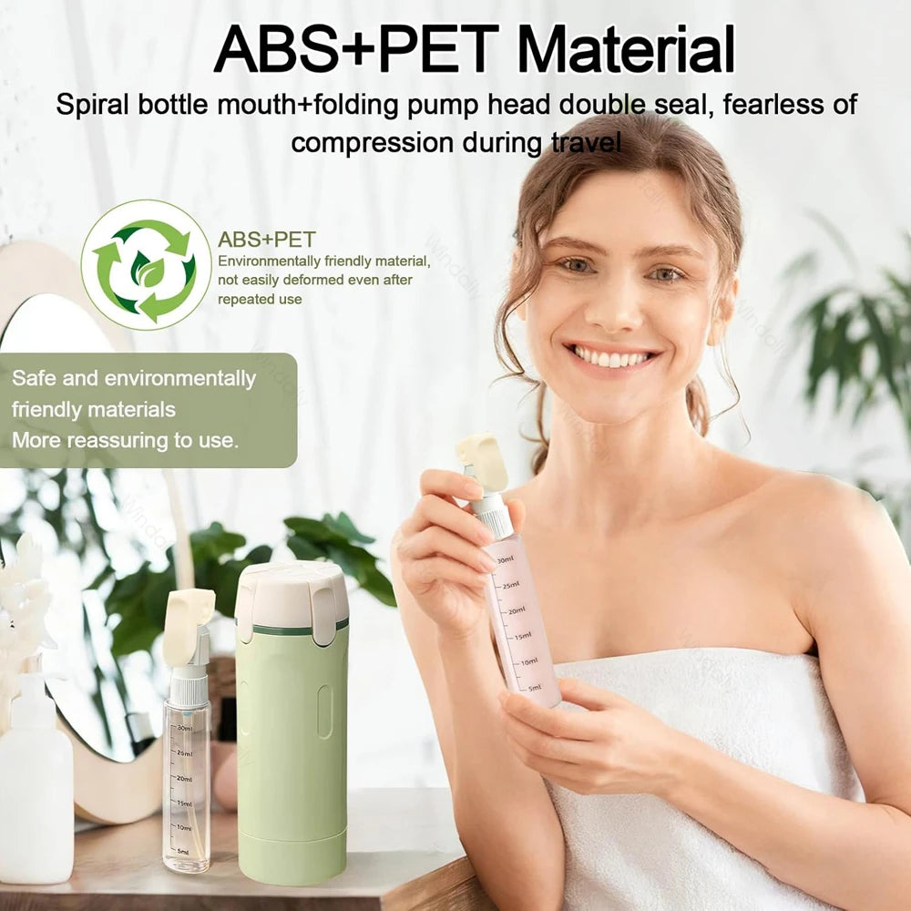 New 4 in 1 Travel Dispenser Portable Travel Bottles Leak Proof Leakproof Travel Container For Perfume Shampoo Conditioner Lotion