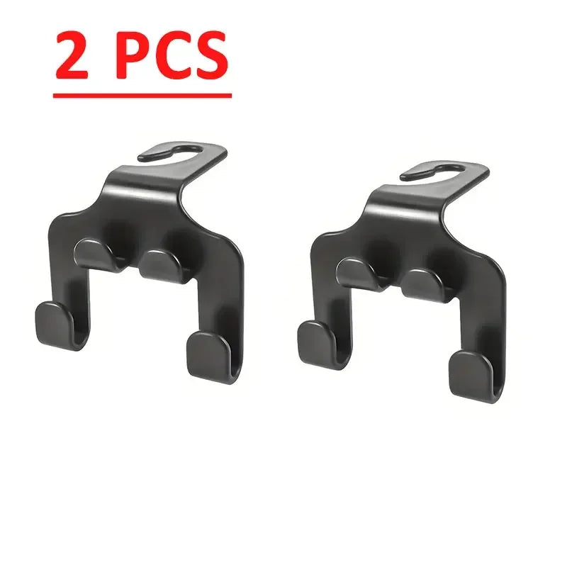 Car Seat Headrest Hook Hanger Black Storage Organizer Universal for Umbrella Purse Coat Fit Universal Vehicle Car Holder Black