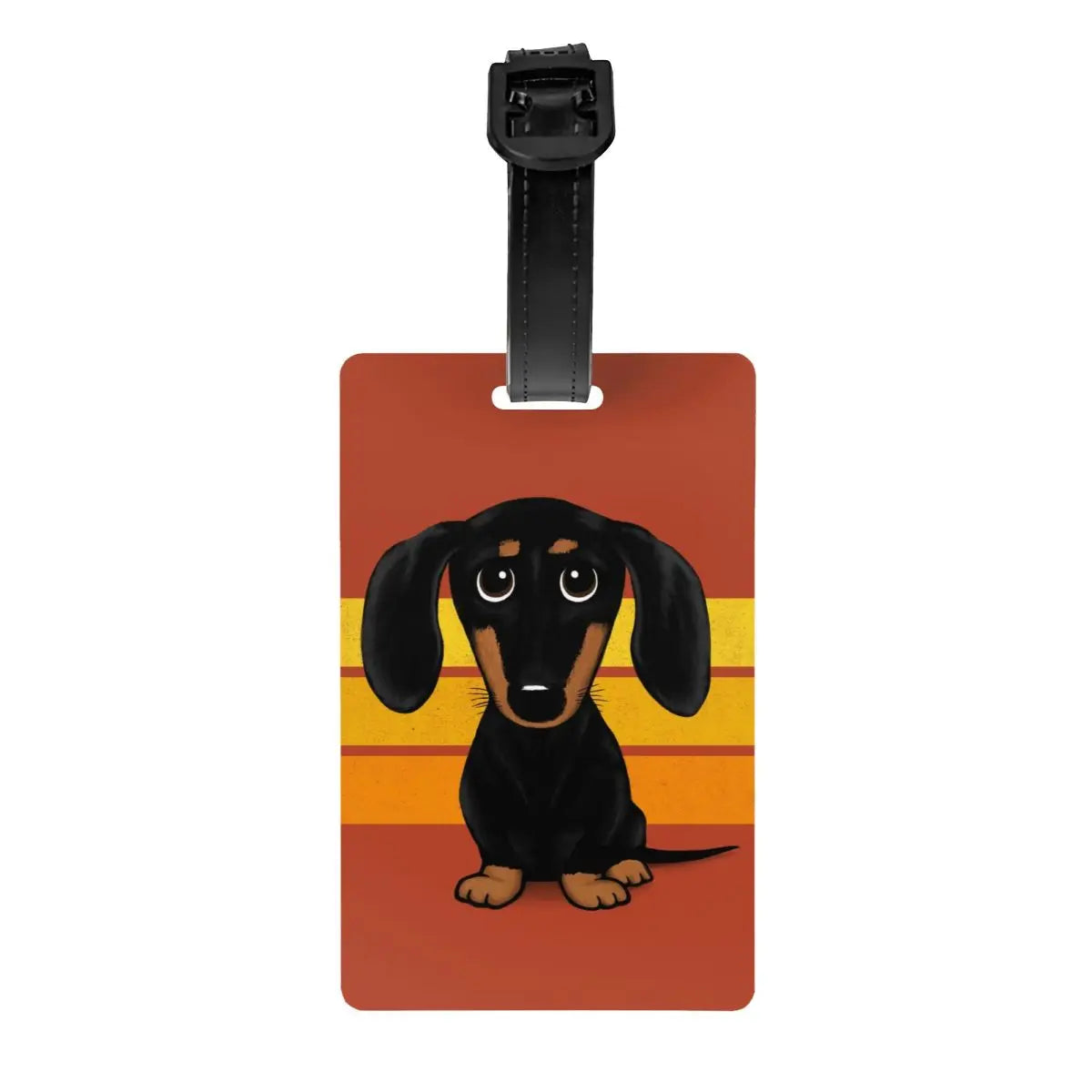 Custom Dachshunds Dog Luggage Tag Privacy Protection Badger Sausage Wiener Baggage Tags Travel Bag Labels Suitcase