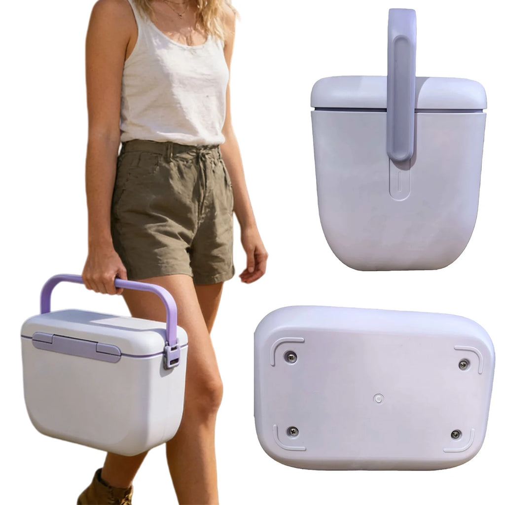 6L Portable Fishing Cooler Box with Lid Ice Container Heat Preservation Portable Ices Bucket for Outdoor BBQ Fishing Picnic