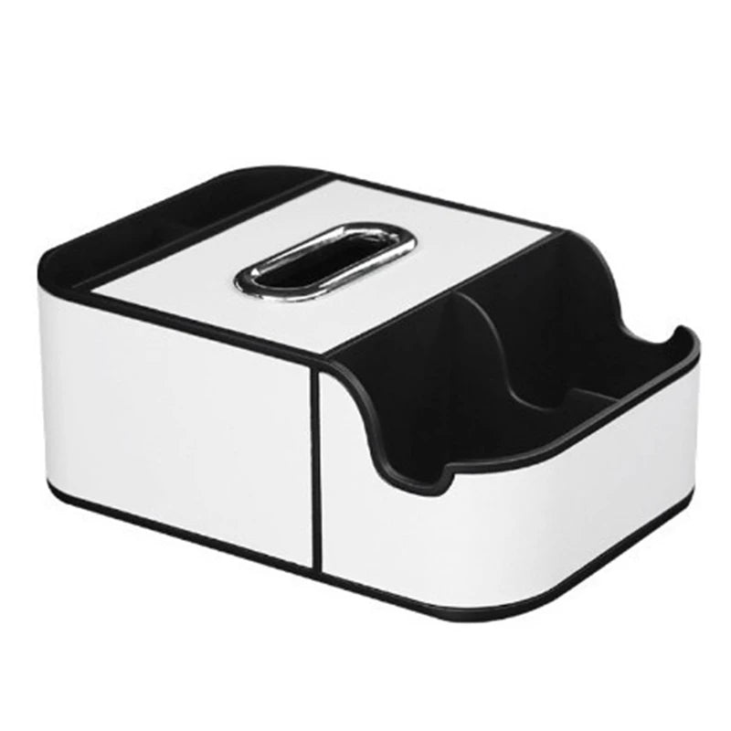 1PC Universal Car Armrest Organizer With 2 Cup Holders & Tissue Box - Back Seat Storage Box For SUV/Sedan Interior Accessories