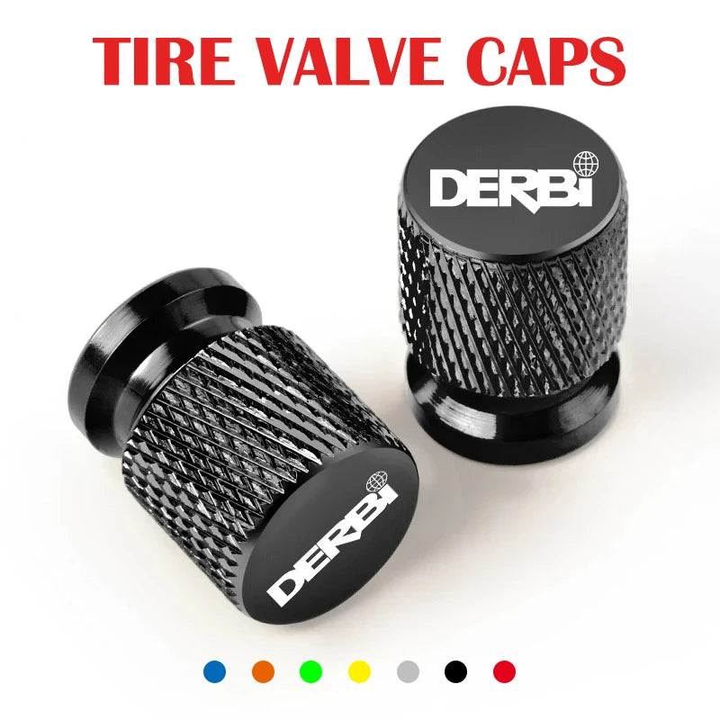 2PCS For DERBI EBE EBS D50B0 VARIANT SPORT R GPR Tire Valve Caps Wheel Tyre Cover CNC Aluminum Alloy Accessories