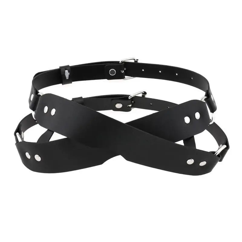 Adult Cosplay PU Leather Eye Mask for Couples in Role Play