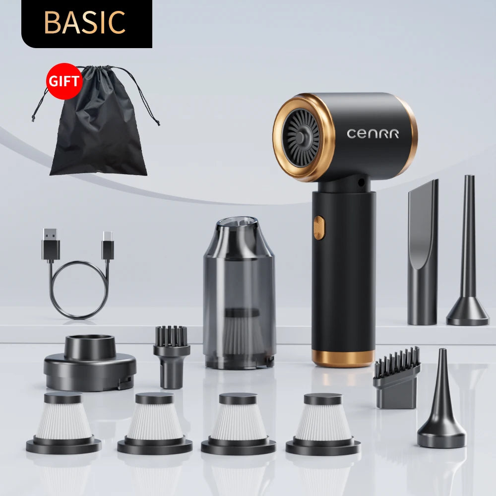 CENRR Car Vacuum Cleaner Mini Wireless Portable Handheld Vacuum Cleaner Strong Suction Powerful Car Cleaner Cleaning Machine