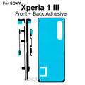 Aocarmo For SONY Xperia 1 III X1iii Front LCD Display Screen Full Set Adhesive Back Cover Rear Housing Battry Sticker Glue Tape