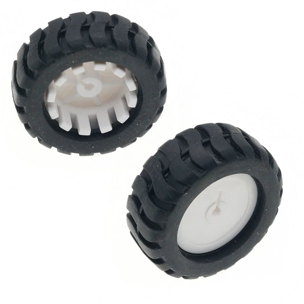 D-axis rubber tire Robot Accessories 43MM Tracking trolley model wheels With N20 gear motor