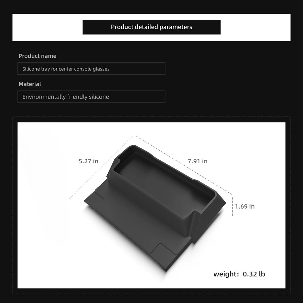 LUCKEASY for Tesla Model Y Launch 2025+ Juniper Car Glasses Tray Center Console Armrest Storage Box Organizer Accessories
