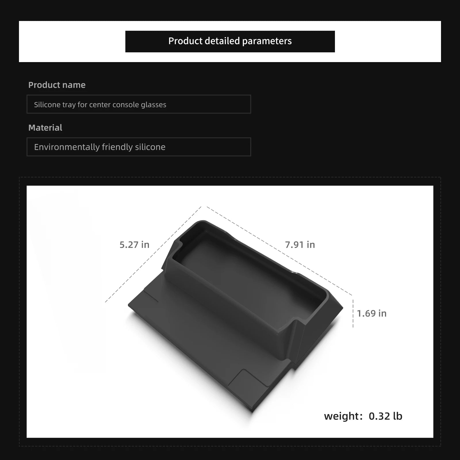 LUCKEASY for Tesla Model Y Launch 2025+ Juniper Car Glasses Tray Center Console Armrest Storage Box Organizer Accessories