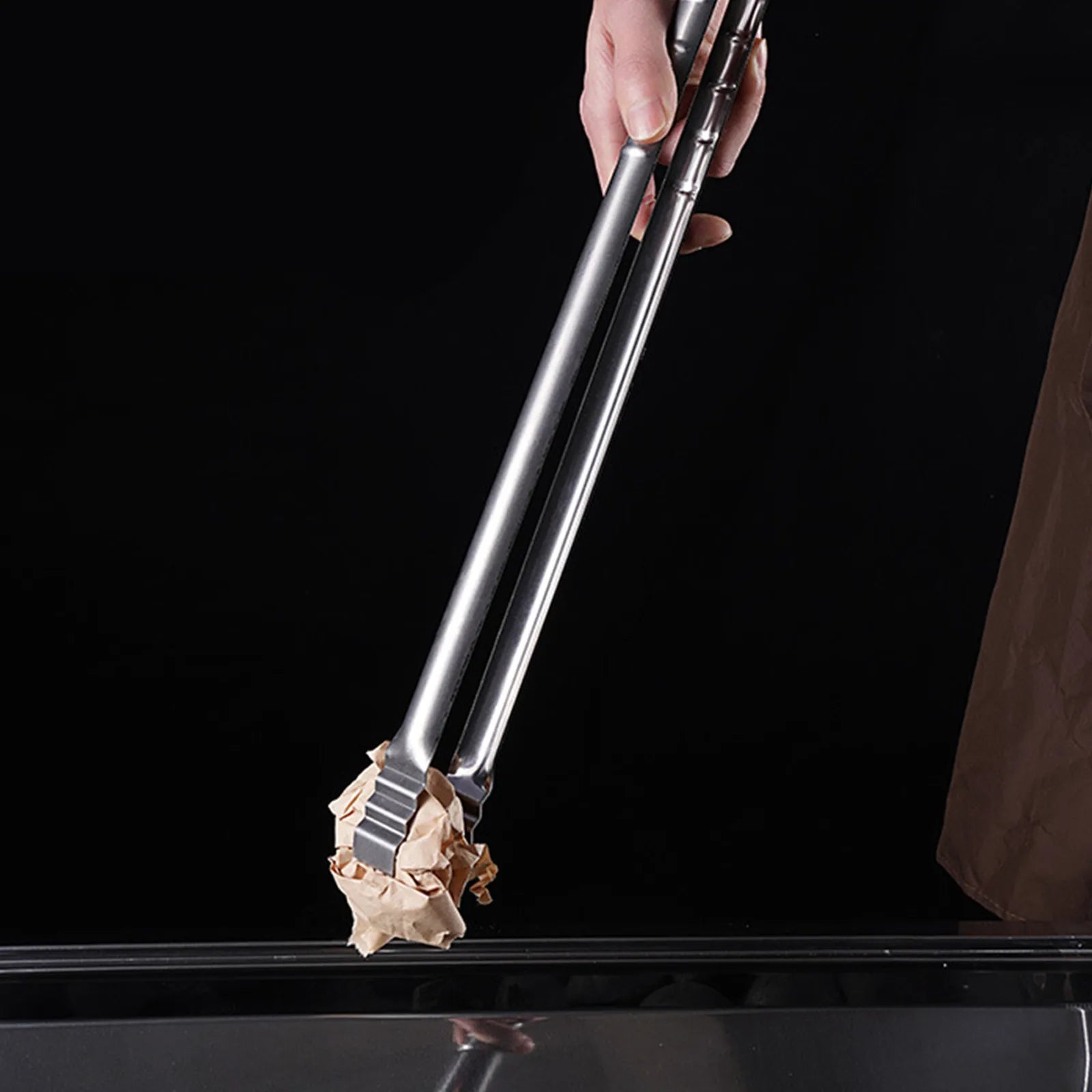 Sausage Turning Tongs Bbq Stainless Steel Bbq Tongs Long Handle Grill Tongs Metal Barbecue Hot Dog Flipping Clip Multipurpose