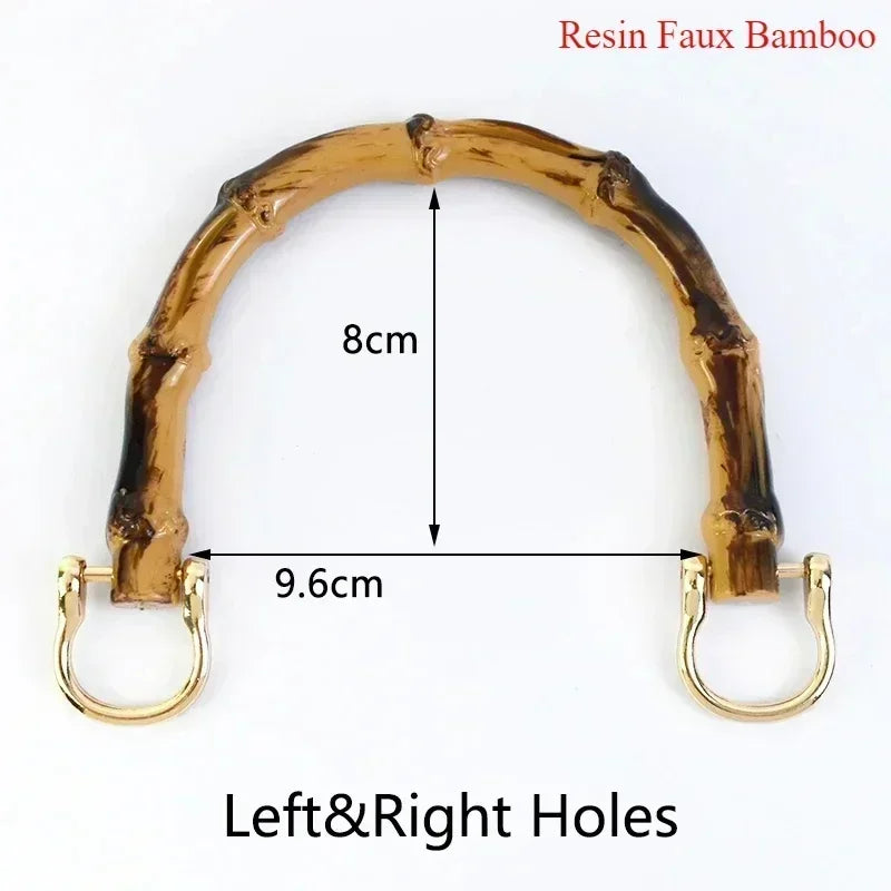 1-5Pcs Deepeel 9/10/12cm Imitation Bamboo Handle for Handbag Purse Kiss Clasp Wallet Woven Bags Handles DIY Crafts Accessories