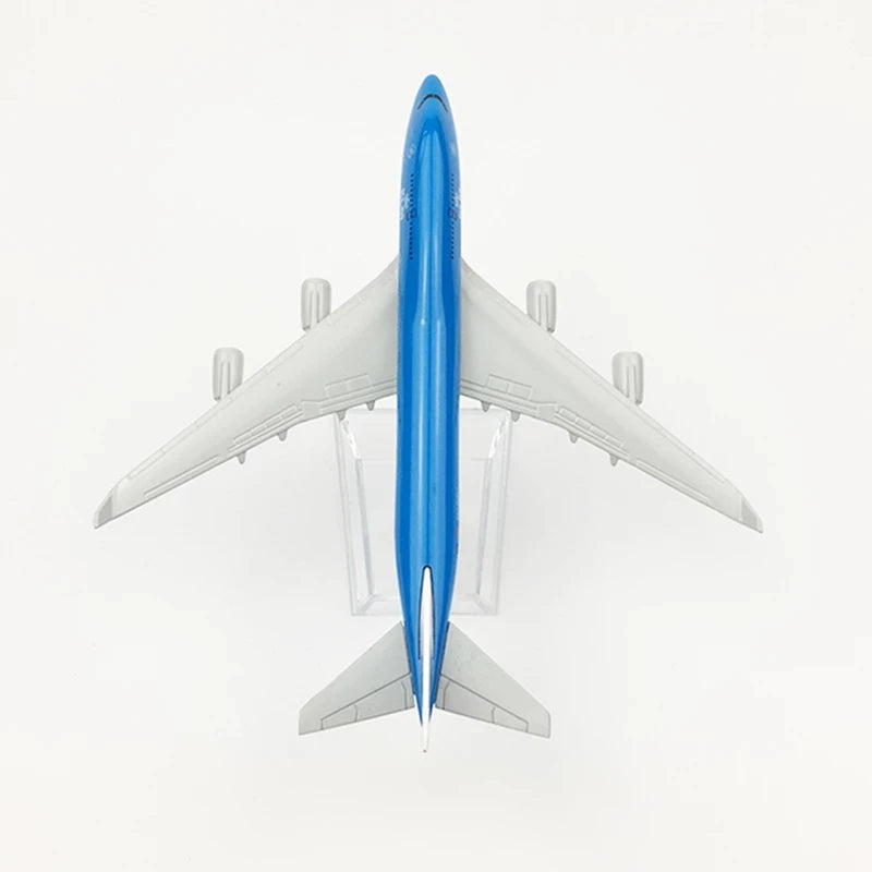 16CM Airplane Model Scale 747 KLM b747 Aircraft Model Miniature Authentic Collectible Gift Static plane Replica Alloy Material