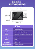 2026 Kowankit Wireless CarPlay Adapter Android Auto 2 in 1 Dongle Smart BT 5G WiFi Plug & Play For Toyota Hyundai Ford VW Nissan