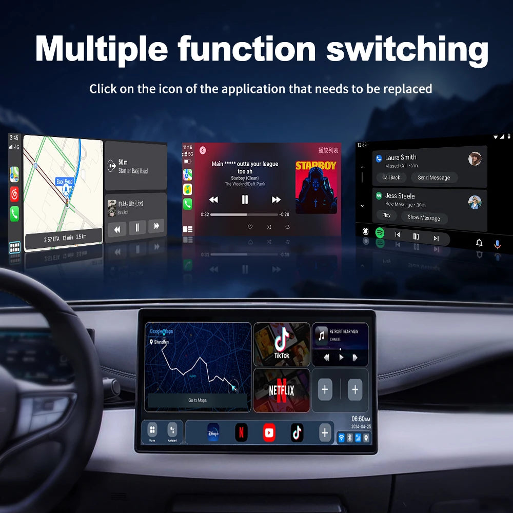 MMB Wireless CarPlay Android Auto AI Box Android13 QCM6125 8-Cores BT5.2 Auto Connection GPS for BYD Seallion DENZA D9 Polestar4