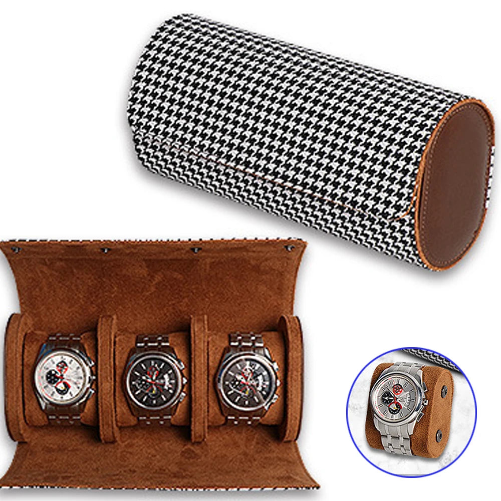 Watch Roll Travel Case-1/2/3 Slot Watch Storage and Organizer-Secure Storage with Innovative Removable Pillows & Solid Dividers