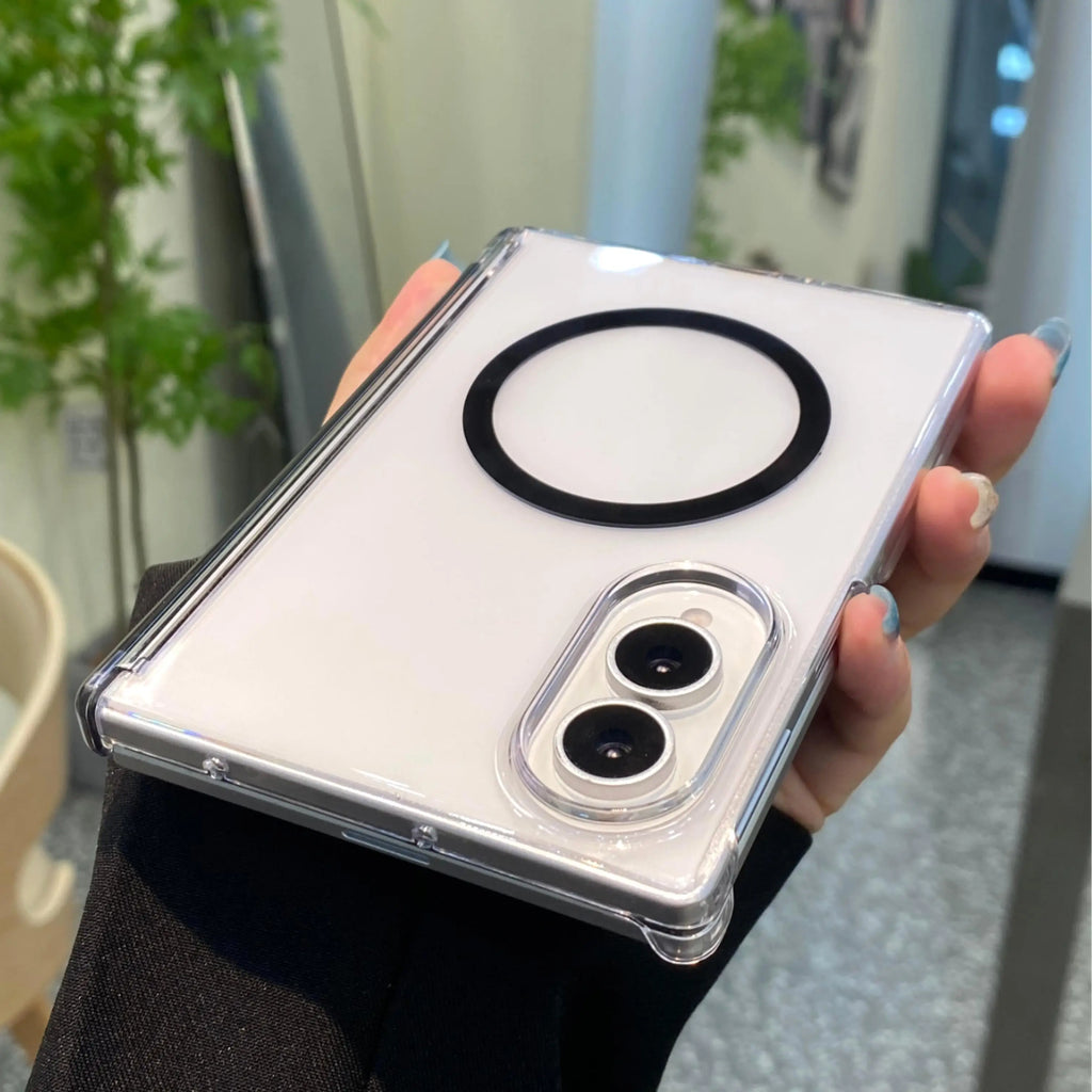 Clear Acrylic PC for Magsafe Case For Samsung Galaxy Z Fold 8 Ultra 7 6 Case Magnetic Hinge Protect Cover for Samsung Z Fold 8