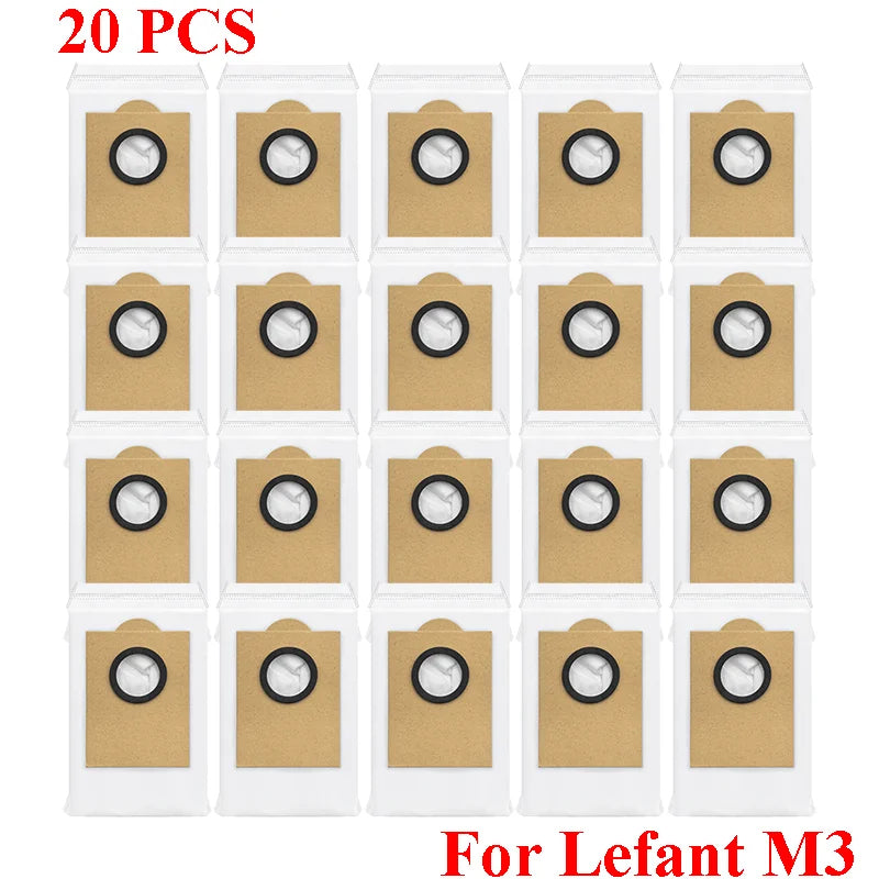 Accessories For ( Lefant M3 / M3 MAX / M3L ) HEPA Filters Robot Vacuum Cleaner Main Side Brush Mop Cloth Pads Dust Bags