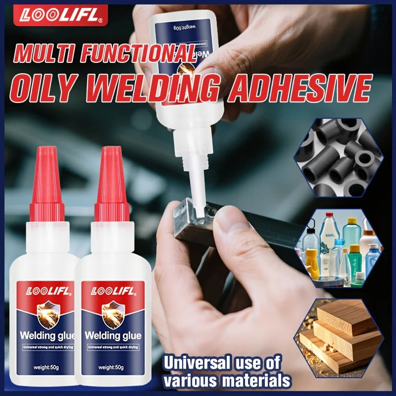 50g 5pcs High-Strength Oily Adhesive Multifunctional Adhesive Instant Adhesion Strong Adhesion, Can Repair Metal, Wood, Ceramics