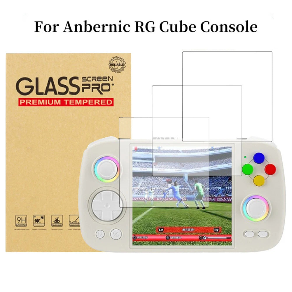For Anbernic RG Cube Tempered Glass Screen Protector 9H Hardness Anti-Scrach HD Screen Tempered Film Game Accessories