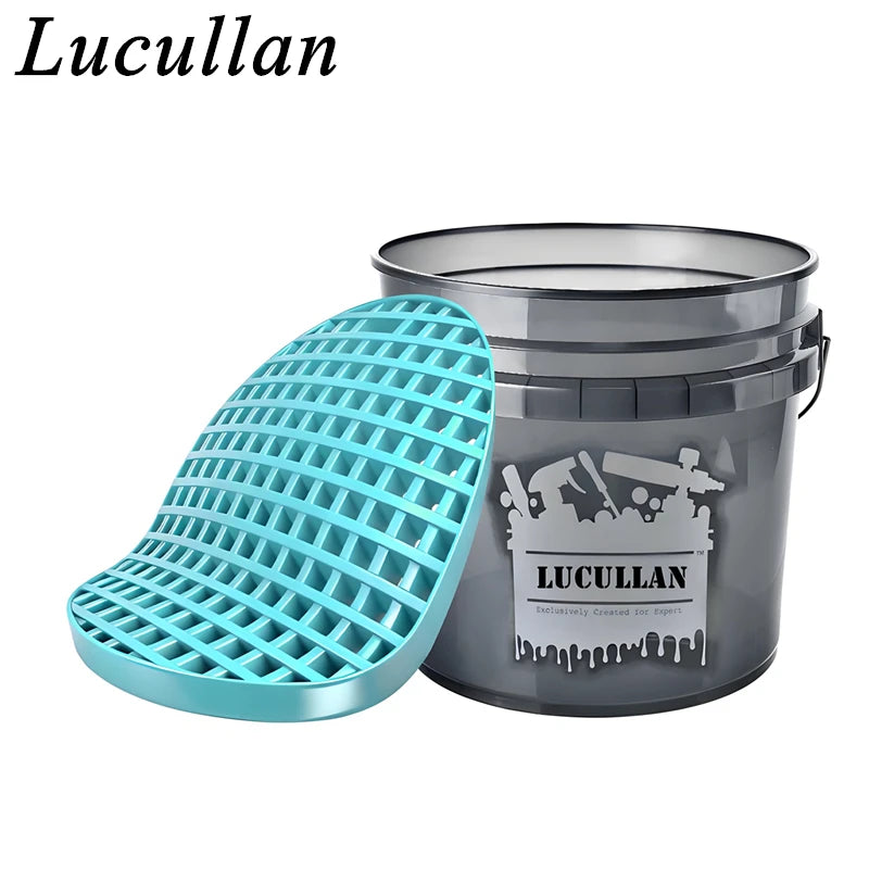 Lucullan Car Wash Bucket Insert with Washboard Car Wash Accessories Removes Dirt from Wash Mitt for Detailing