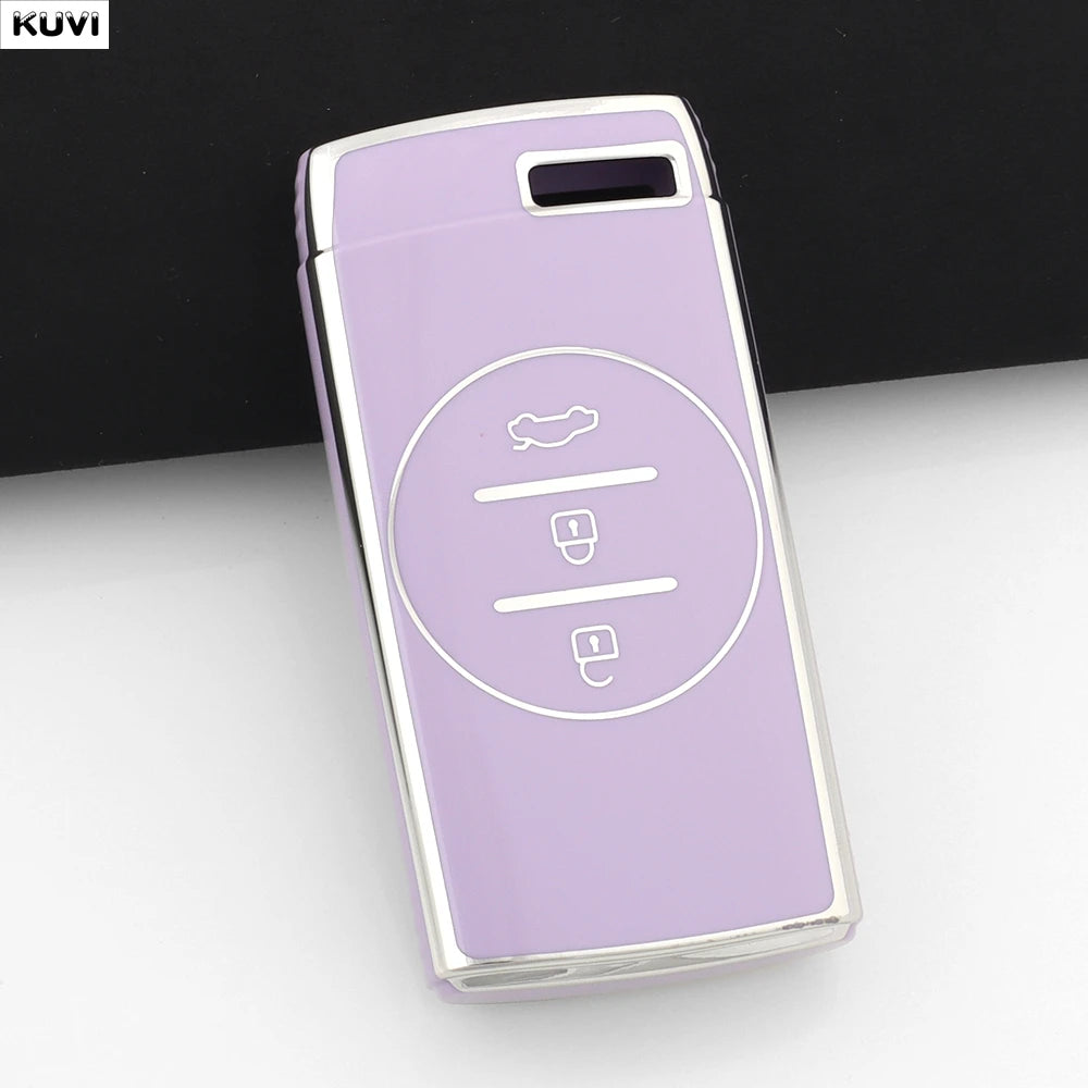 Pink TPU Car Remote Key Case Cover Fob Keychain Shell For Chery Tiggo 7 pro 8 Pro Exeed Tiggo 2 3x Arrizo 5 Pro Gx 5x EQ7 2021