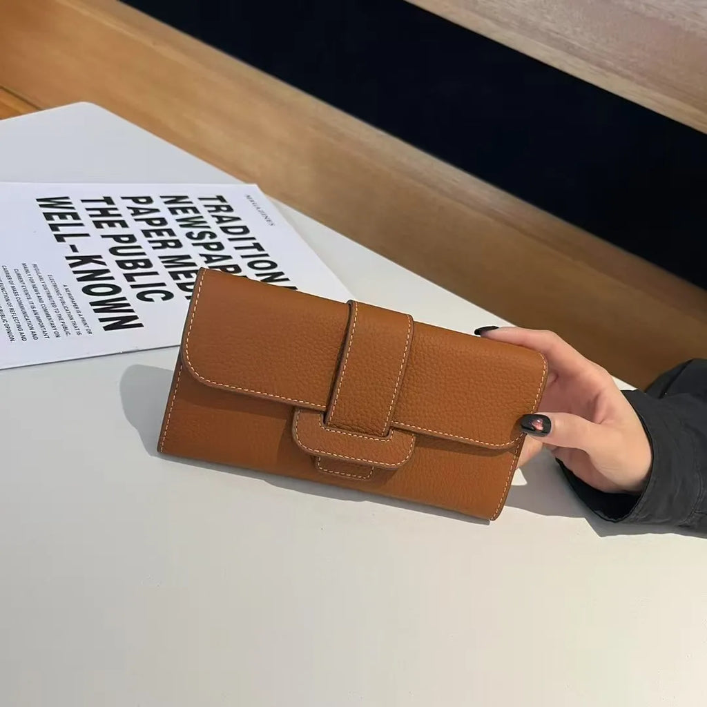 2025 Latest Light Luxury High Quality Lychee Pattern Cowhide Clutch Bags Fashion Lady Genuine Leather Shoulder Bags