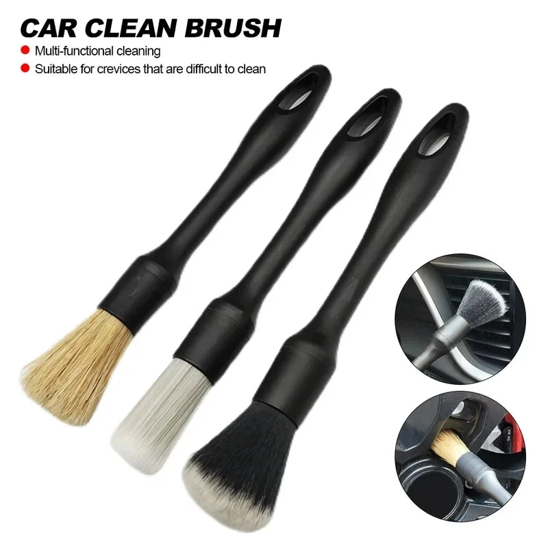 2-6PCS Car Detailing Brush Super Soft Auto Interior Detail Brush With Synthetic Bristles Car Dash Duster Brush Accessories