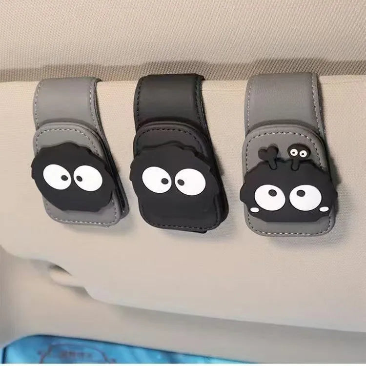 Creative Magnetic Car Glasses Clip Car Visor Storage Rack Multifunctional Car Sunglasses Holder Eye Glasses Case