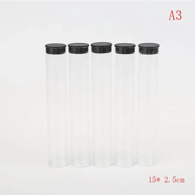 Hot Sale For Travel/Camping/School/Home Clear Travel Toothbrush Case Storage Tubes With Lids Portable Toothbrush Holder 5pcs