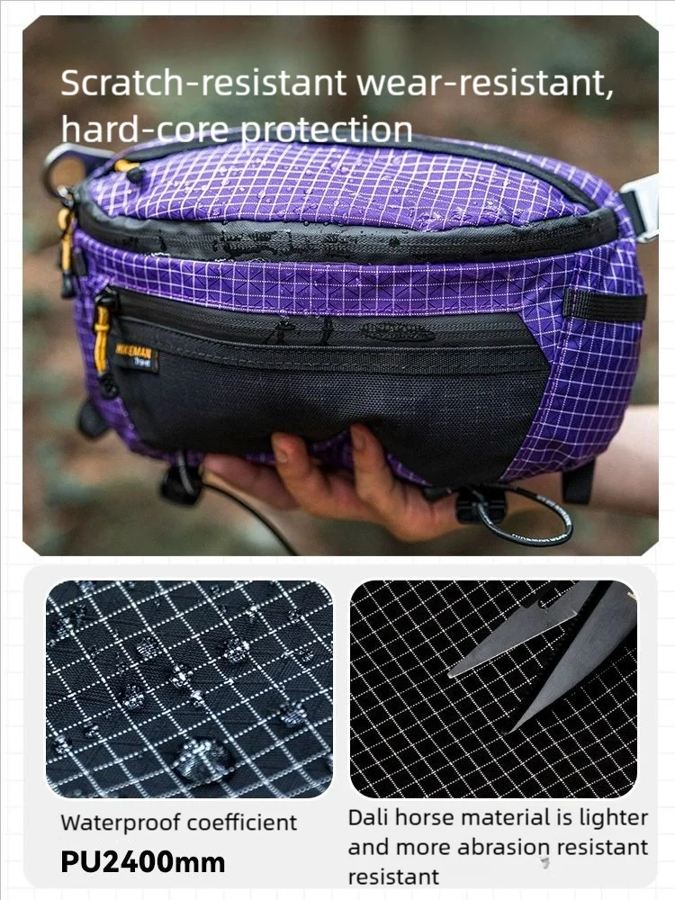 HIKEMAN Outdoor High Capaci Tactical Chest Bag Waterproof Hiking Sports Waist Bag Bapa Extension Bag Casual Sle Leisure Scene