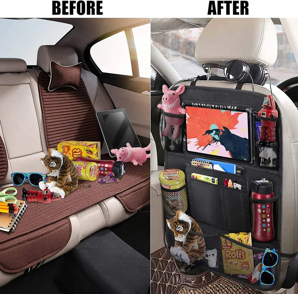 Car Interior Accessories Car Seat Back Storage Anti-kick Bag Simple Oxford Material Snack Toy Storage Bag Car Storage Bag