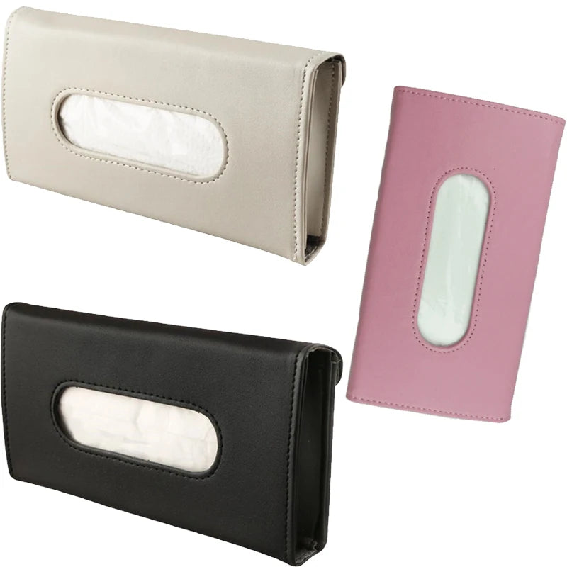 1Pc Car Tissue Box Towel Sets Car Sun Visor Tissue Box Holder Auto Interior Storage Decoration For BMW Car Decor Accessories